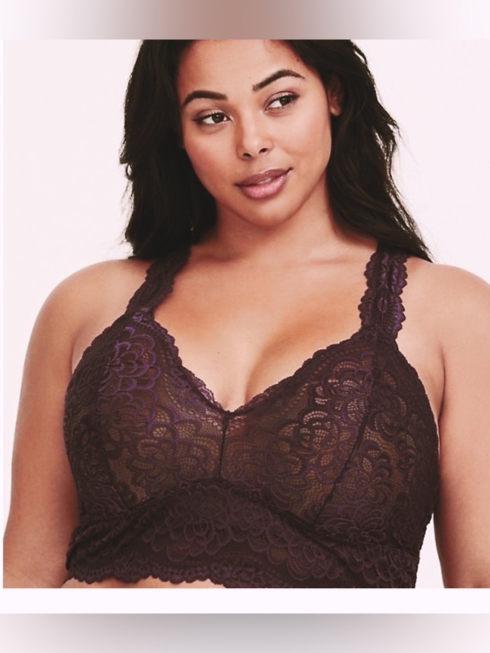 Torrid purple lace bralette Size 2X